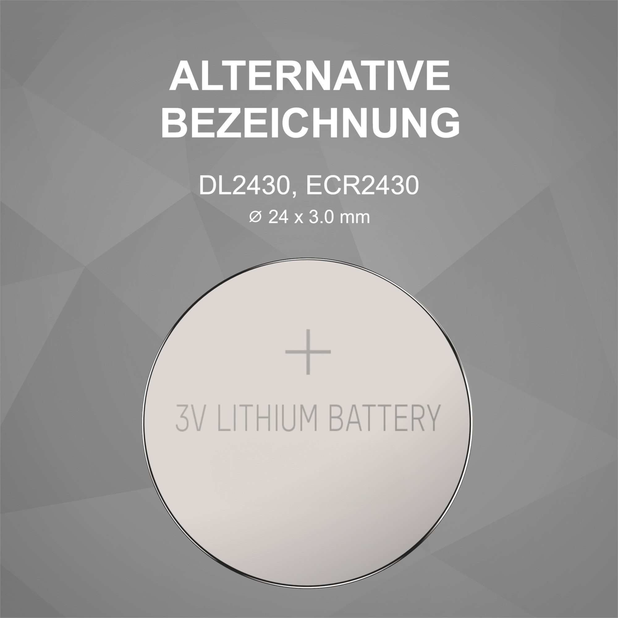 HyCell Lithium Knopfzellen CR2430 3V, 6 Stück Knopfzelle