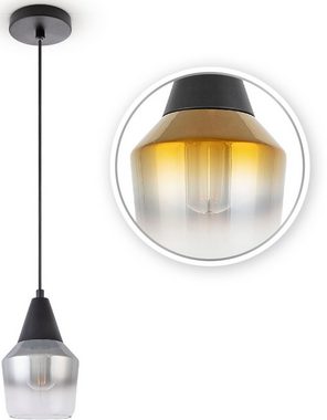 Paco Home Pendelleuchte DIANA, ohne Leuchtmittel, Esstisch Deckenlampe Glas Lampenschirm Modern Vintage Industrial E27
