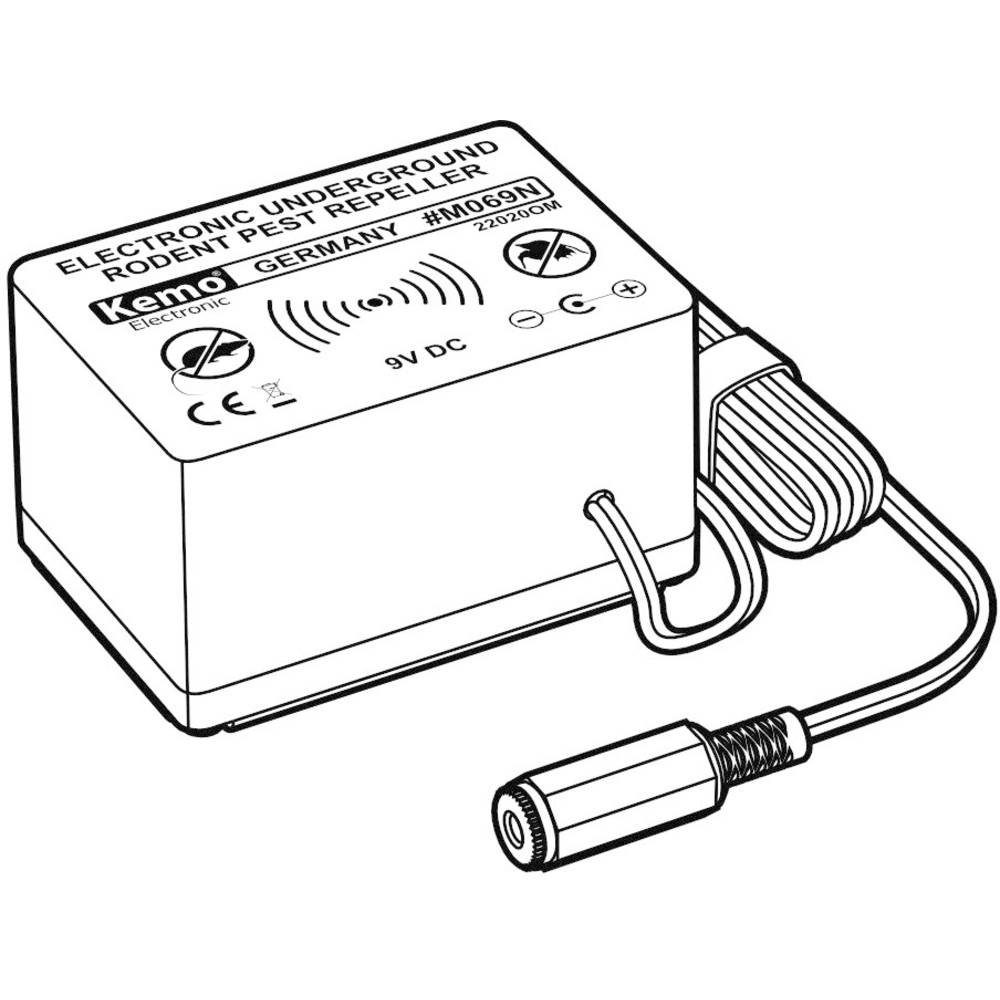 Kemo Ultraschall-Tierabwehr Unterirdische Wühlmausscheuche M069N
