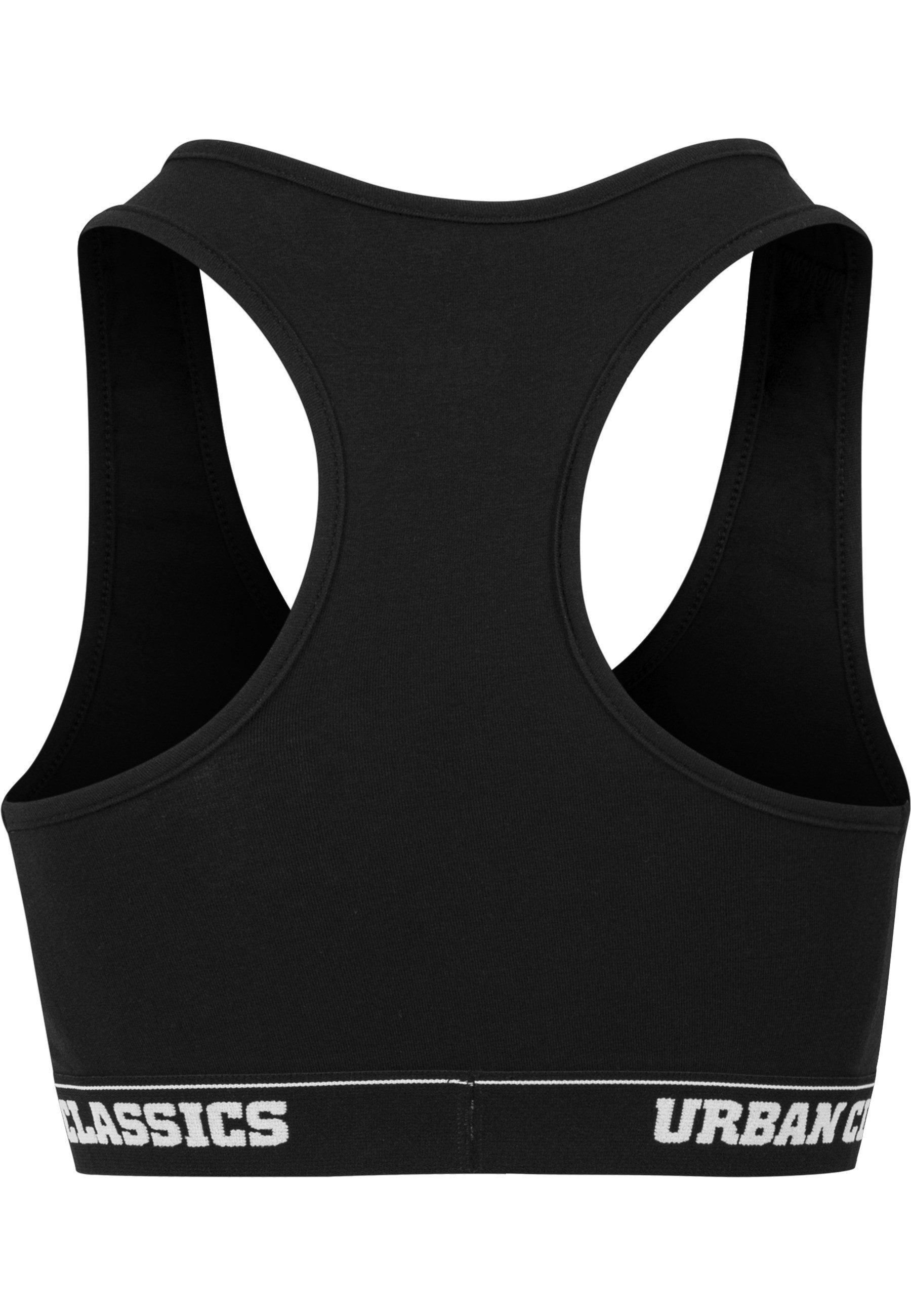 URBAN CLASSICS Kurzarmshirt Urban Classics Damen Ladies Logo Bra (1-tlg)
