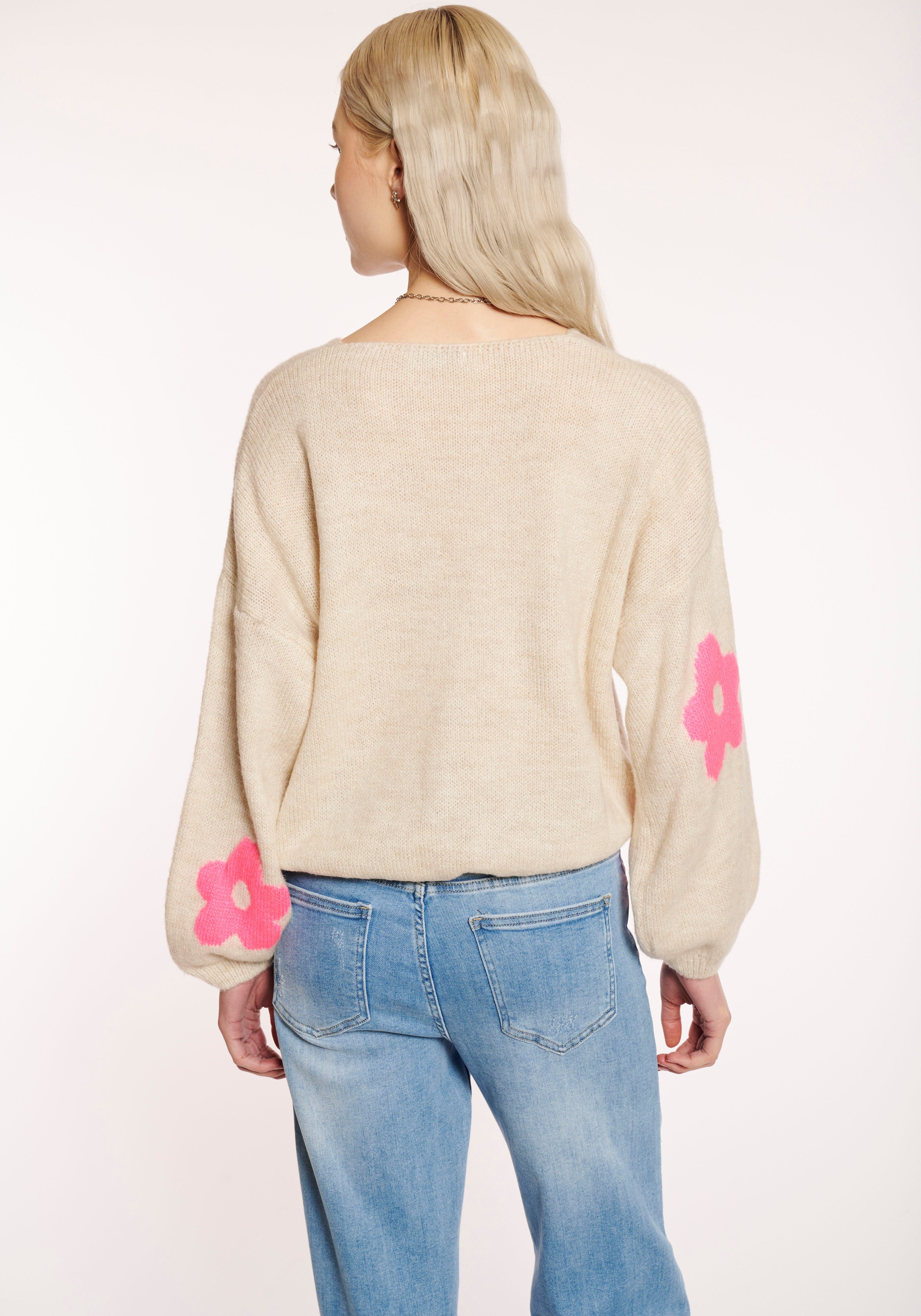 HaILY’S Strickjacke LS A CD Fl44ower günstig online kaufen