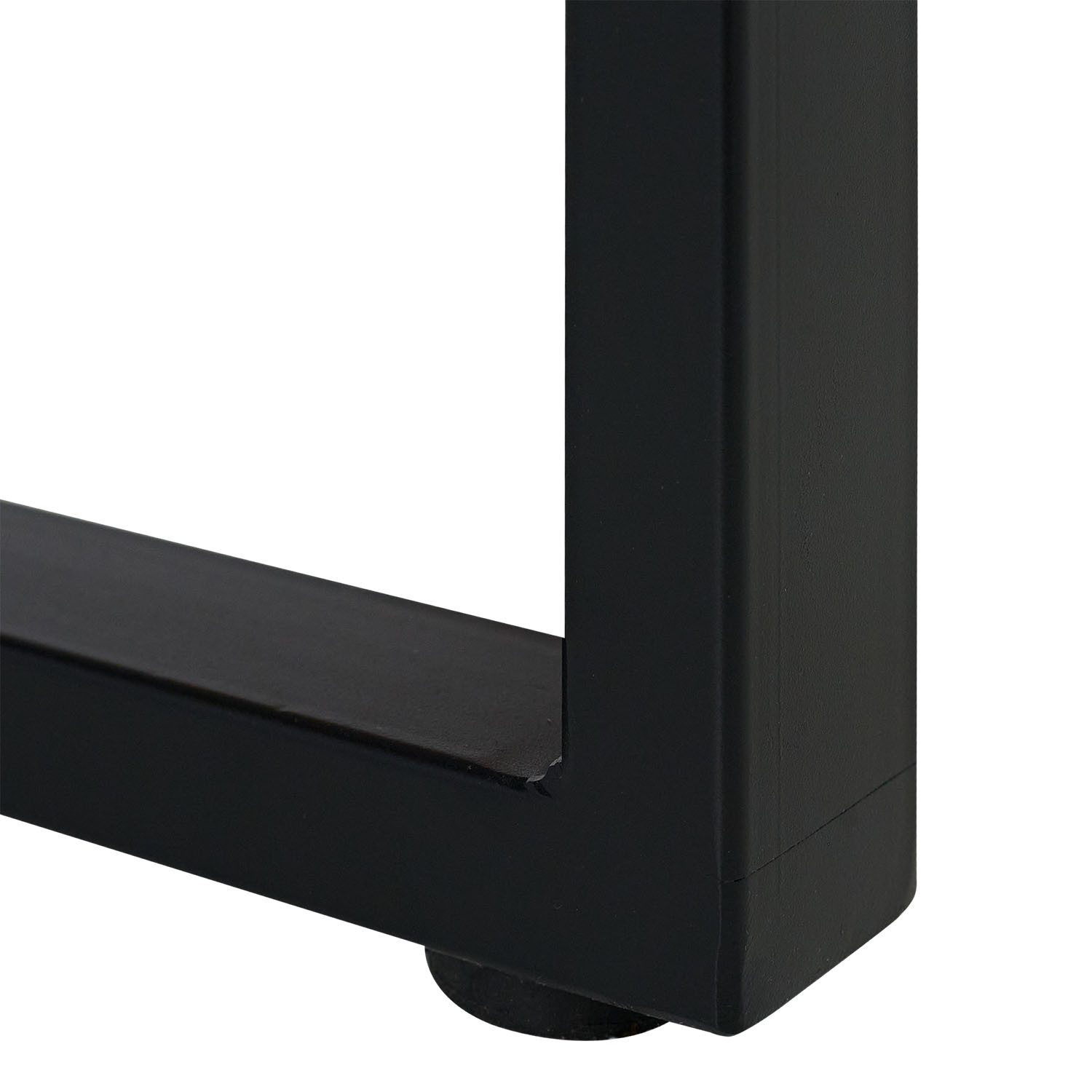 Homestyle4u Esstisch 160x90 Esszimmertisch Holztisch Küchentisch Eiche Schwarz modern Kufen, Braun, Kundegestell, modern, industrial
