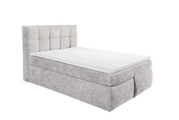 ED EXCITING DESIGN Boxspringliege (140 x 220 cm, Michigan), Silber