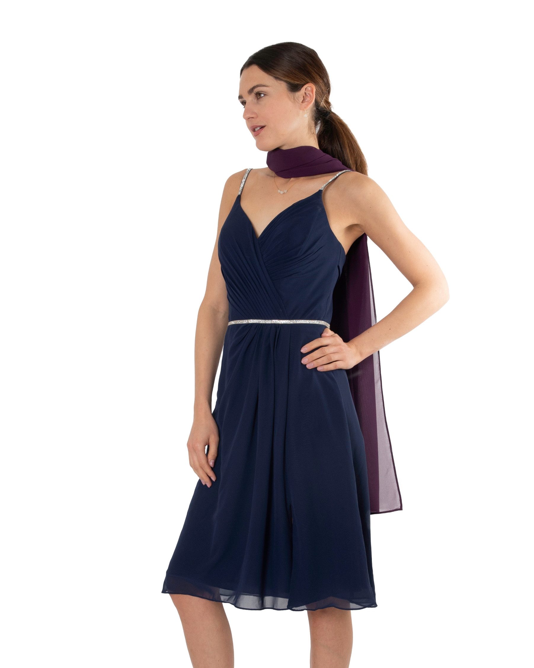 MayTree Modeschal Chiffon Schal Stola Umschlagtuch für Abendkleid Cocktailkleid 70x180, (Stück, 1-St) – Bild 3 von 5