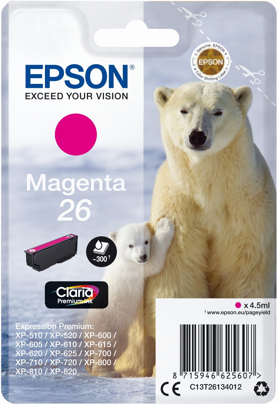 Tintenpatrone Epson T2613 magenta (10 Stück) Nachfülltinte