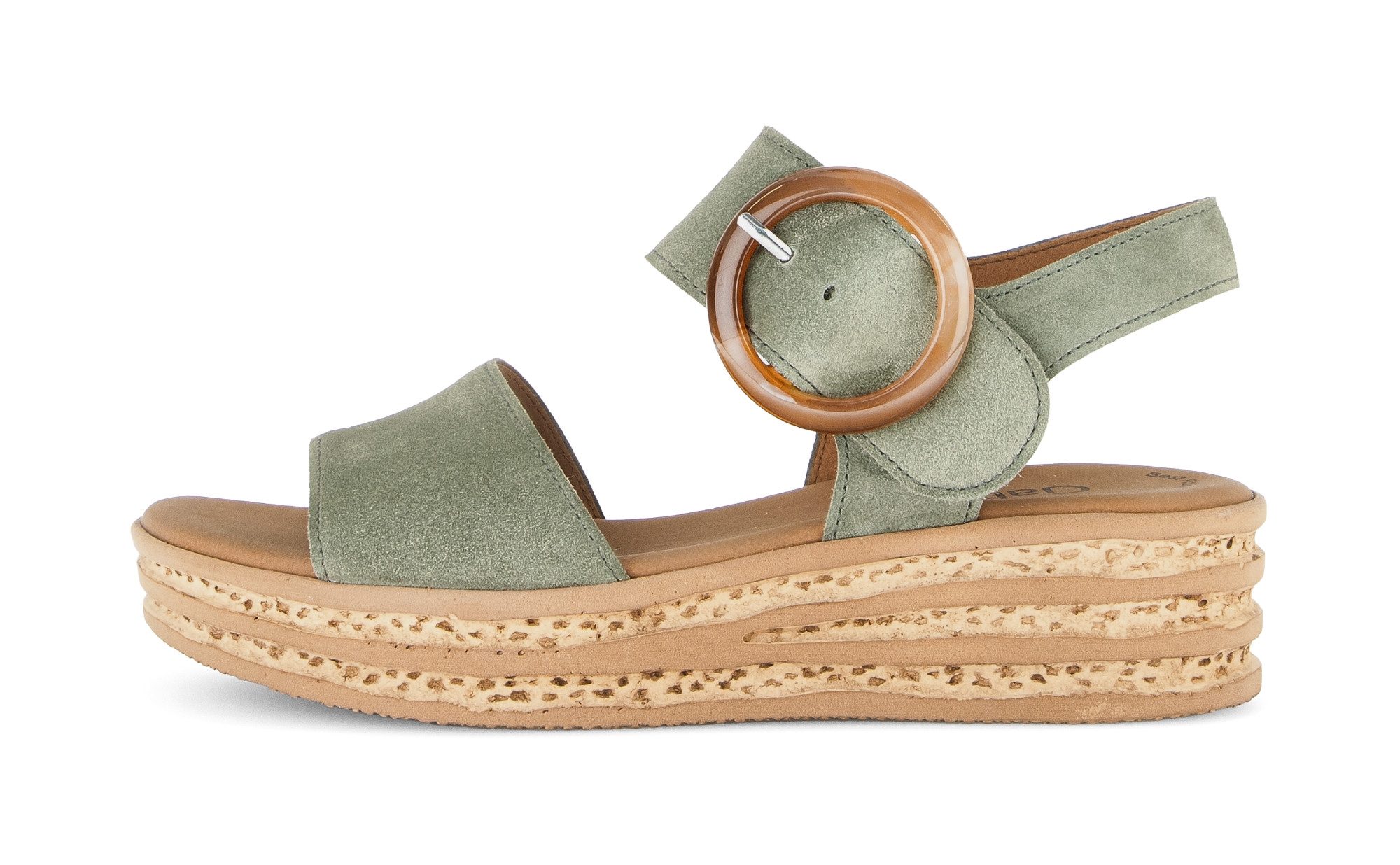 Gabor Keilsandalette, Riemchensandale, Sommerschuh mit modischer Zierschnalle