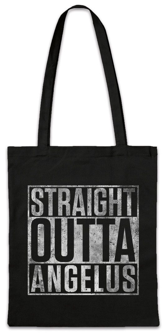 Beuteltasche Straight Outta Angelus Stofftasche Lachlan Lockie Geoffrey Egg Vikci