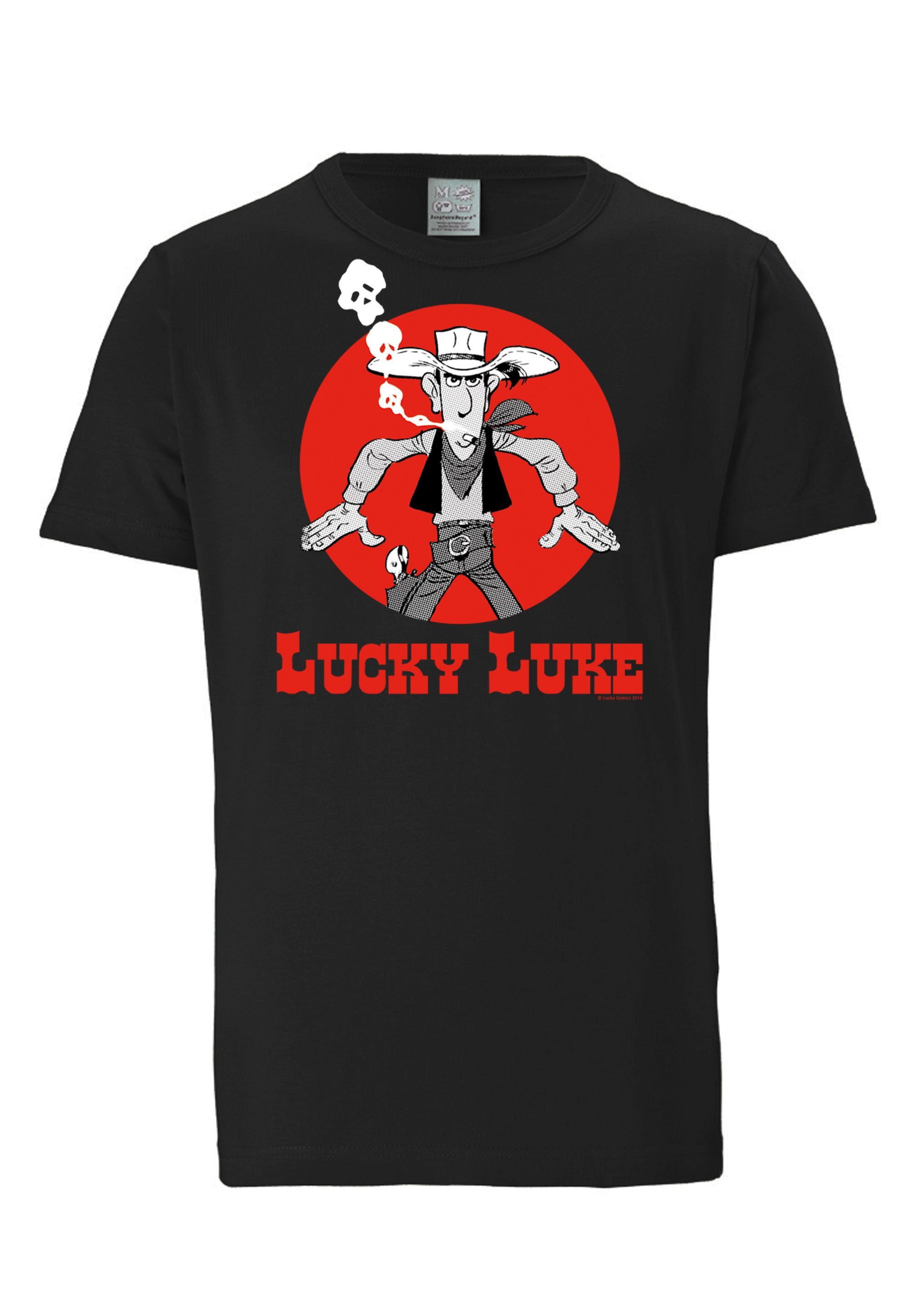 LOGOSHIRT T-Shirt Lucky Luke - Daisy Luke-Print Lucky mit Town