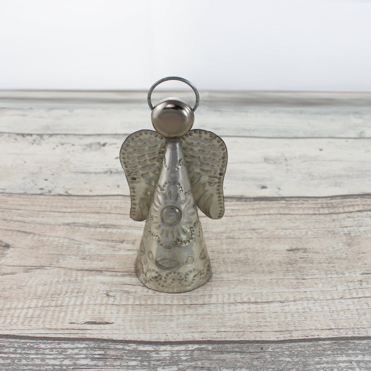 Dekoobjekt Engel silber 11cm, Schutzengel, Weihnachtsdeko