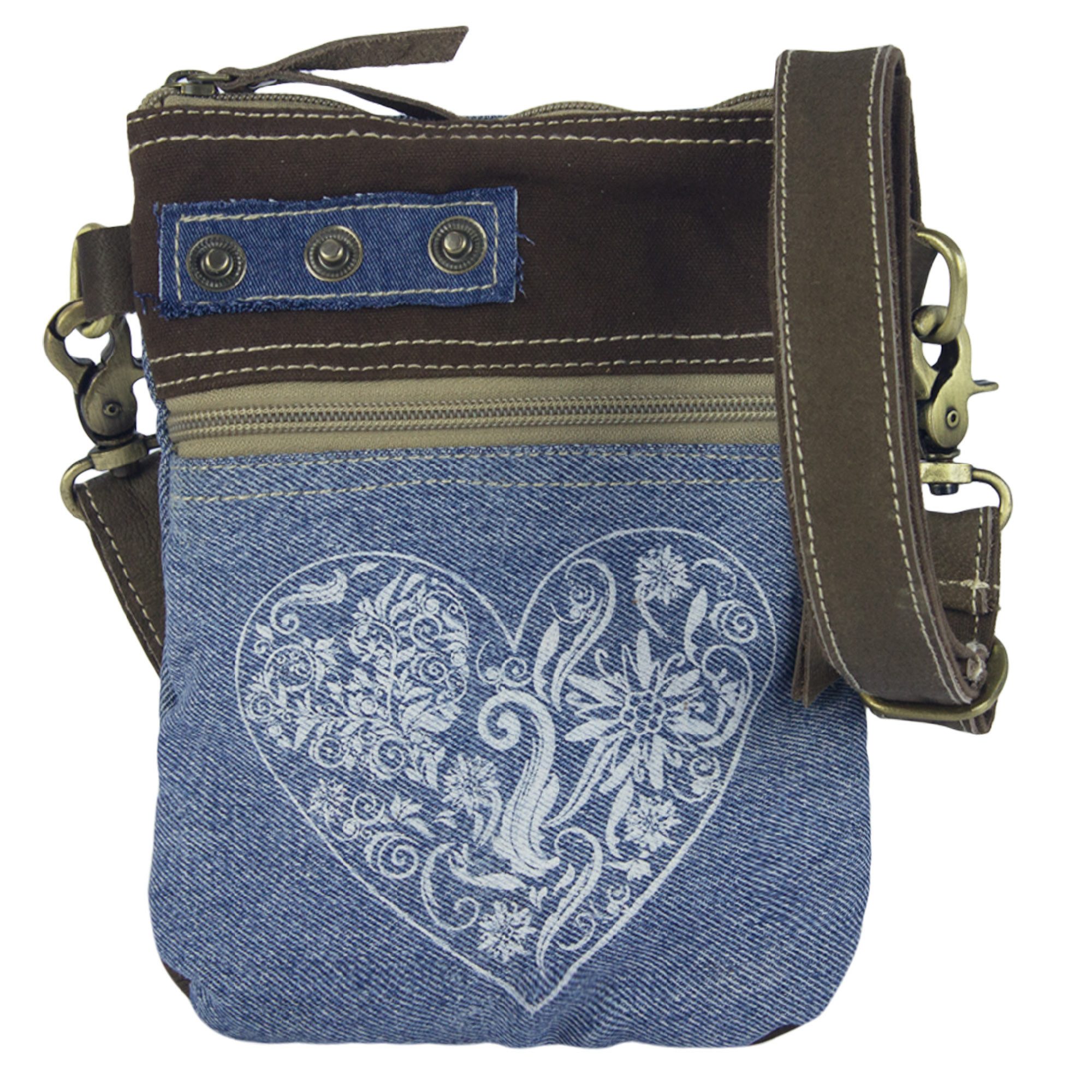 Domelo Trachtentasche Trachtentasche mit Herz Aufdruck, nachhaltige Oktoberfest Tasche