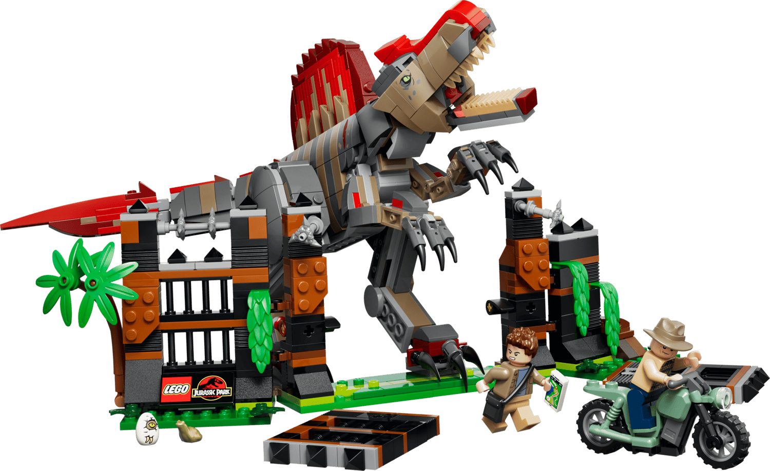 LEGO® Jurassic World 77982 Flucht des Spinosaurus Spielbausteine, (Set, 820 St., Set)