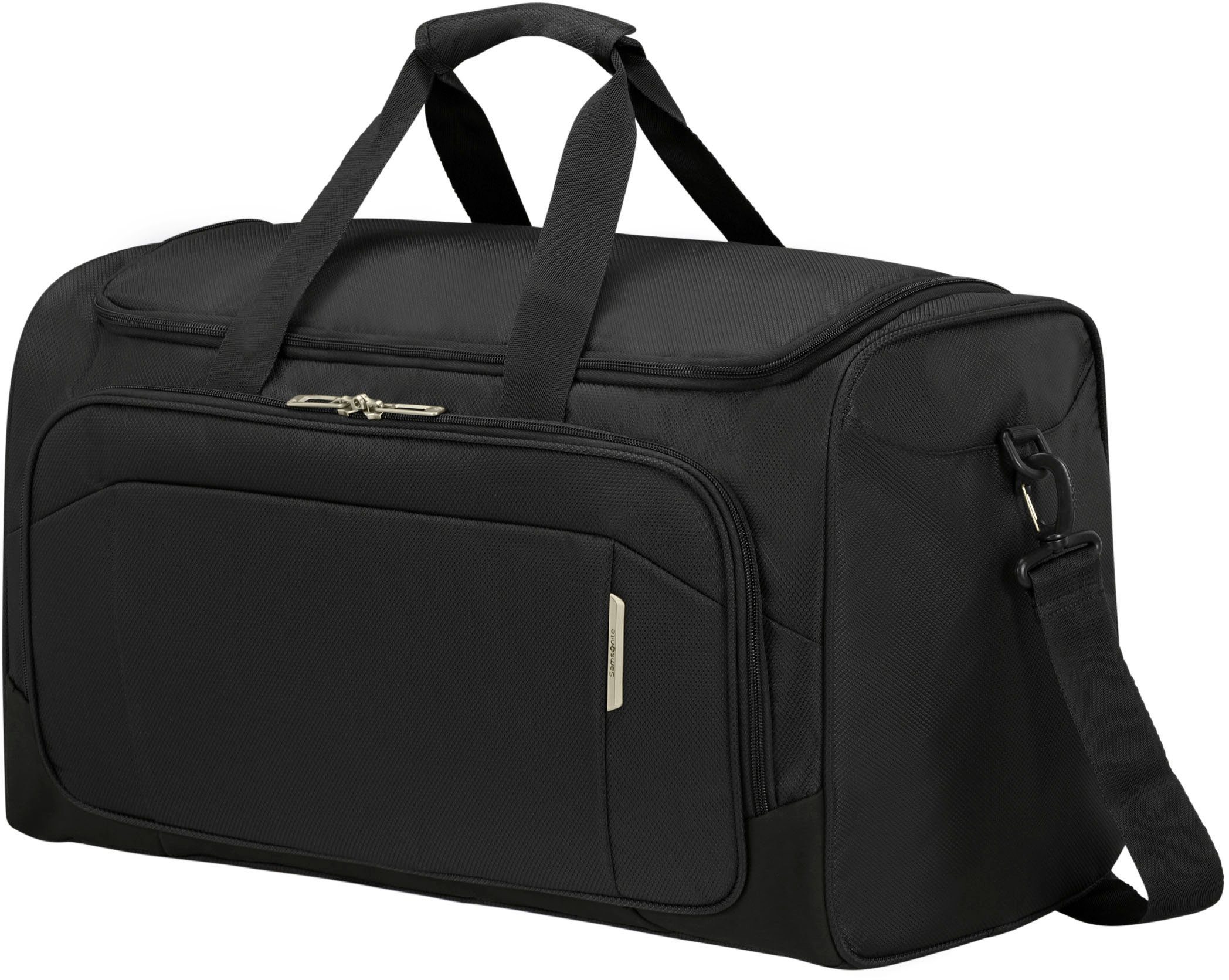 Samsonite Reisetasche Respark, ozone black, 55 cm, Handgepäcktasche Reisegepäck mit Trolley-Aufsteck-System