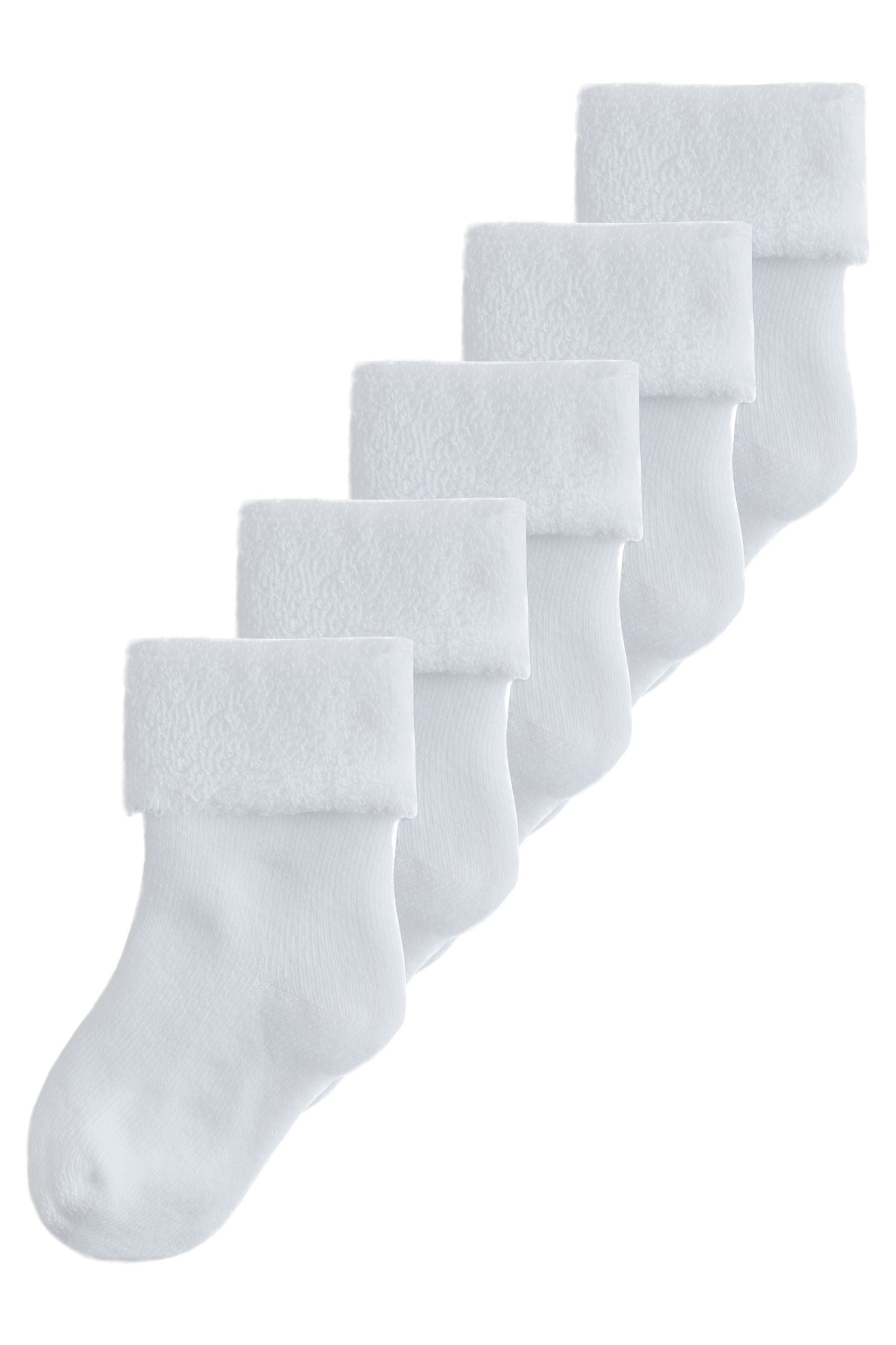 Next Basicsocken Babysocken aus Frottee mit Rollrand, 5er-Pack (5-Paar)