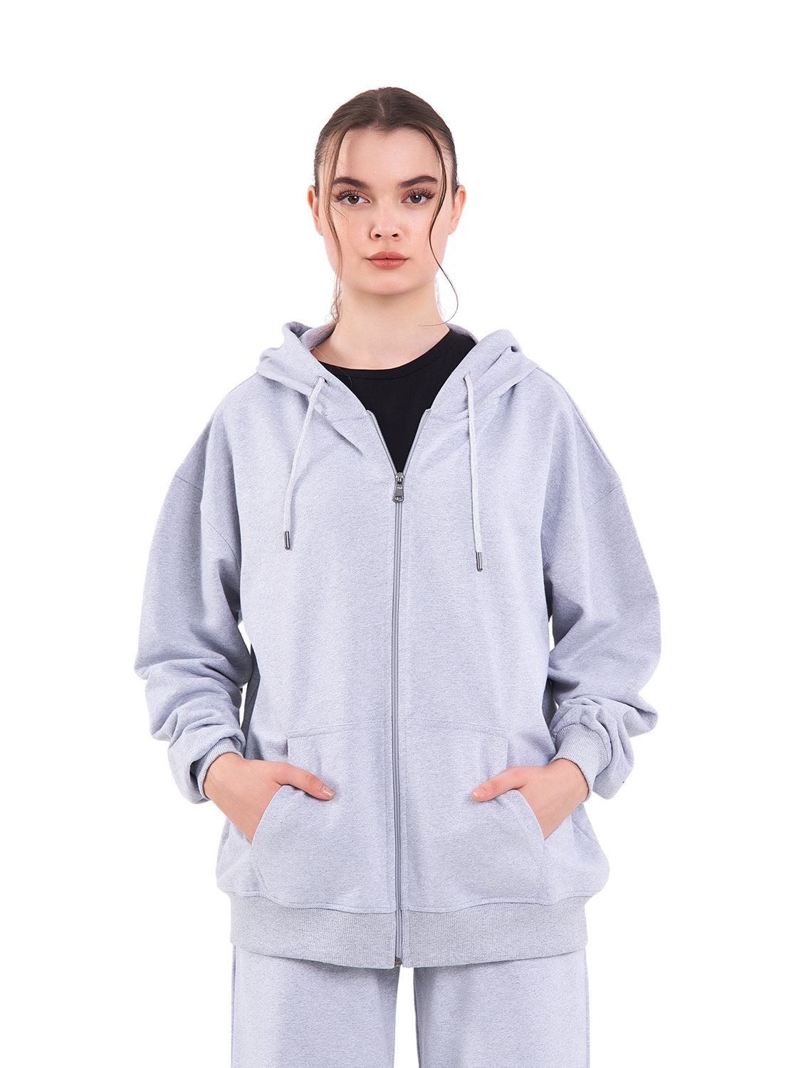 COMEOR Kapuzensweatjacke Damen Bequeme Baumwoll-Hoodie-Jacke Kapuzensweatsh günstig online kaufen