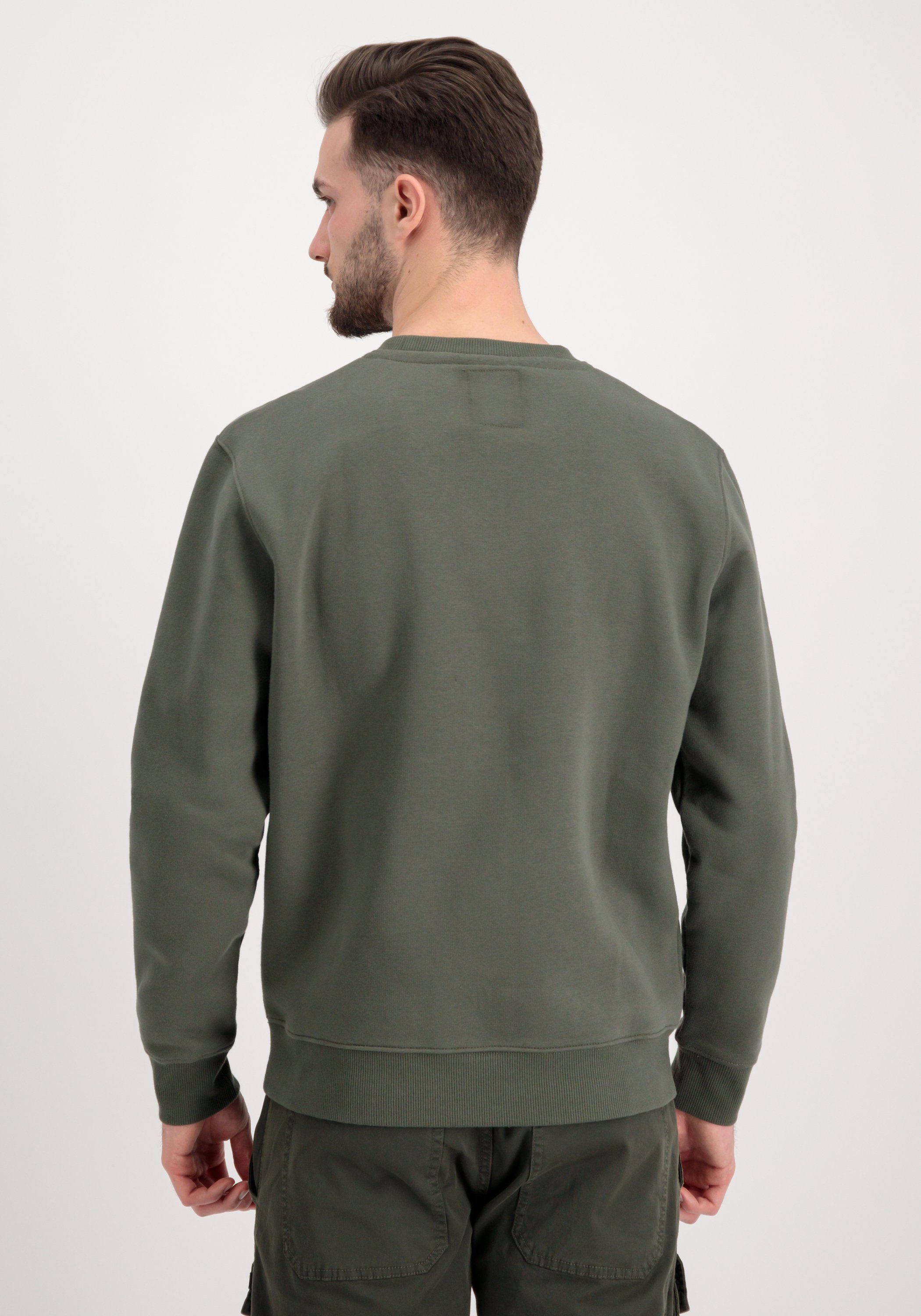 Sweater Alpha dark olive Sweater Industries - Alpha Men Embroidery Sweatshirts Industries Basic