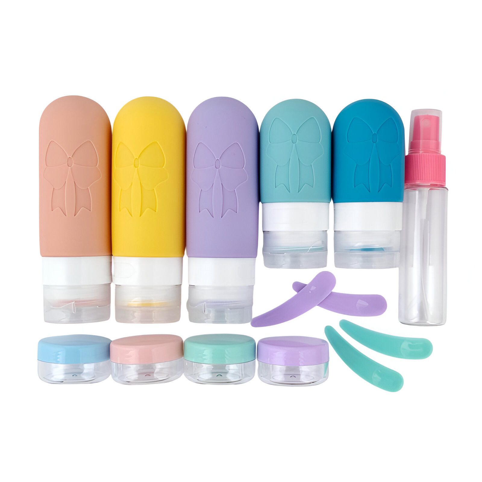 WS-Trend Reisebehälter Kulturbeutel Reiseflaschen 14-tlg Set, Schampooflasche Dosen (14 St., Spar-Set)