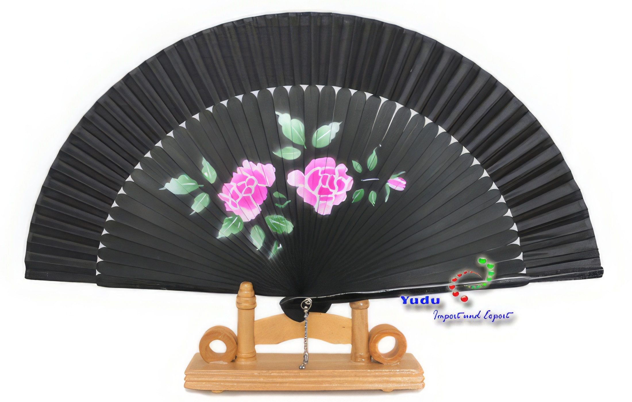 Yudu Handfächer 2 stück Handfächer Fächer mit schönen Motiven Handbemalt