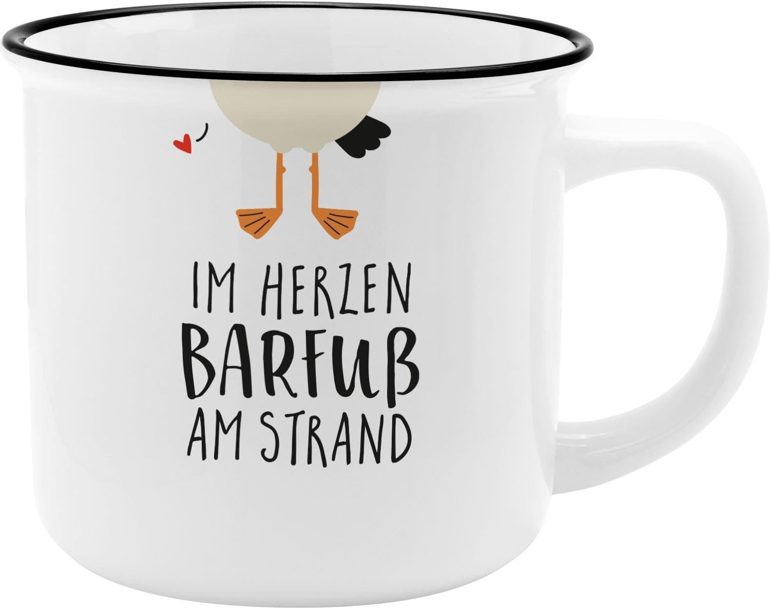 Tasse Kaffeetasse Kaffee Tee Tasse Becher Emaille Optik Sheepworld Gruss &