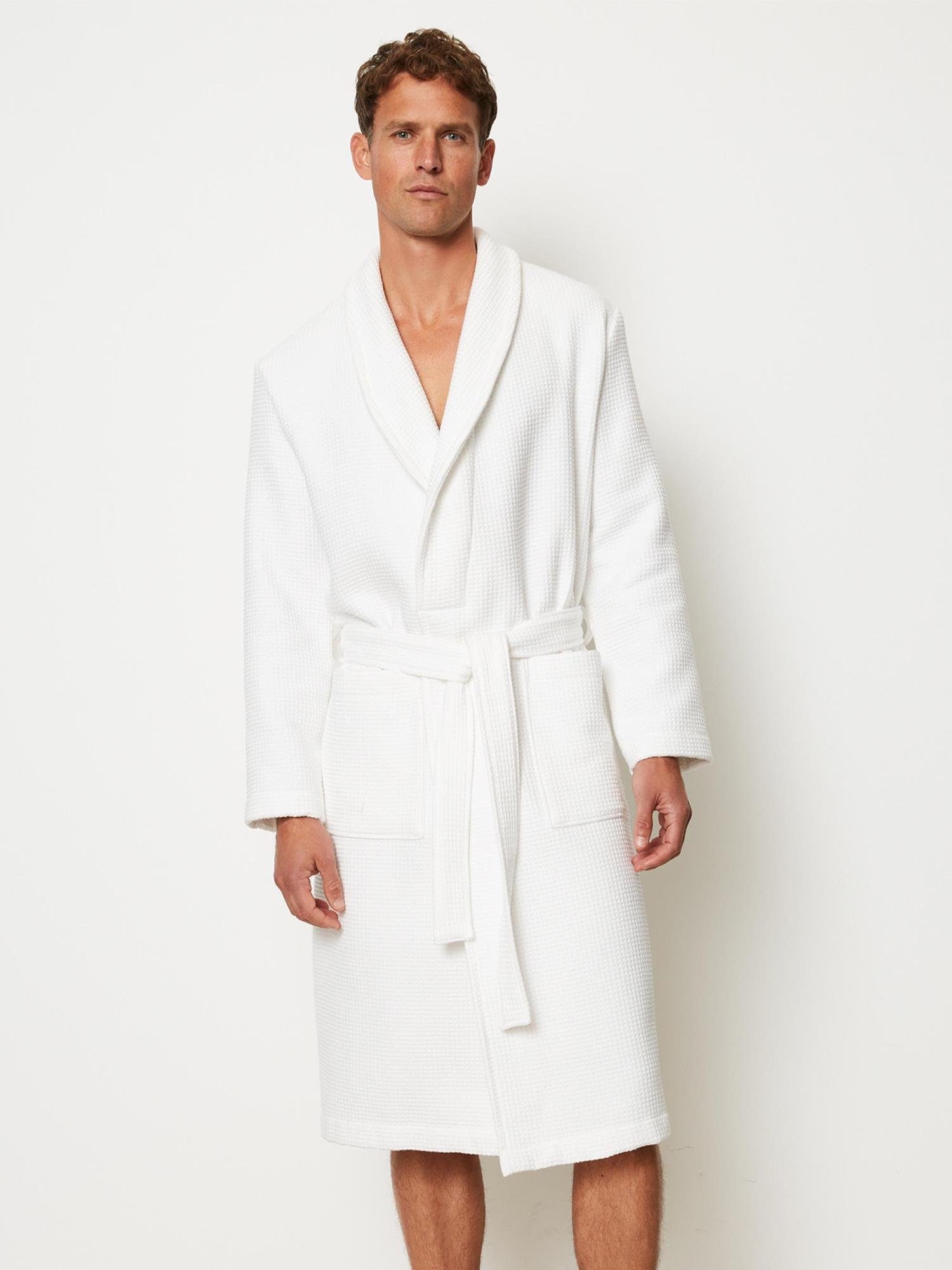 Marc O'Polo Home Herrenbademantel Premium Men, Midilänge, Baumwolle, Schalk günstig online kaufen