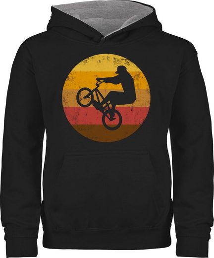 Shirtracer Hoodie »Vintage BMX - Kinder Sport Kleidung - Kinder Hoodie Kontrast« Sportkleidung Zubehör