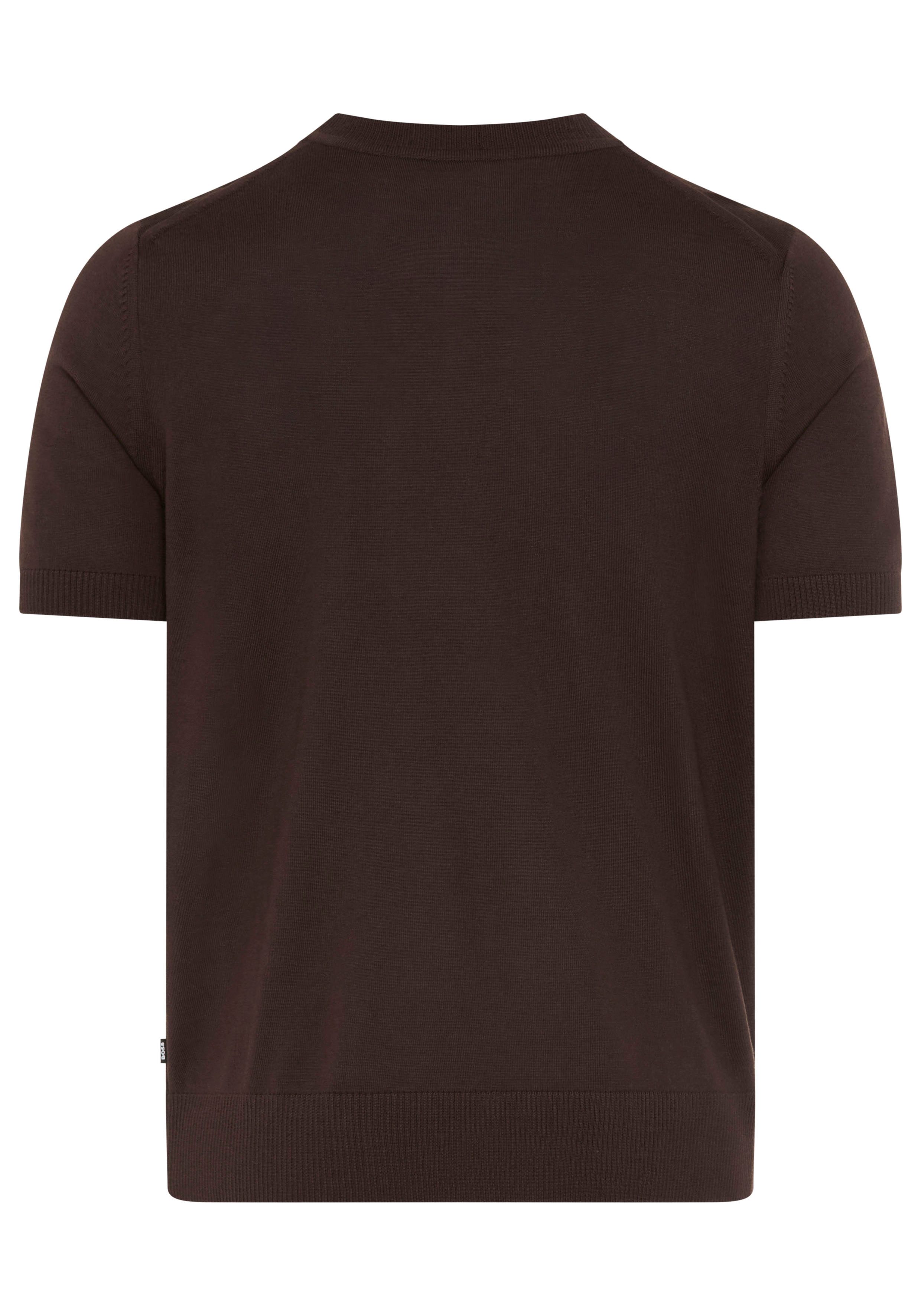 BOSS Kurzarmpullover Umauro aus Merinowolle, regular fit