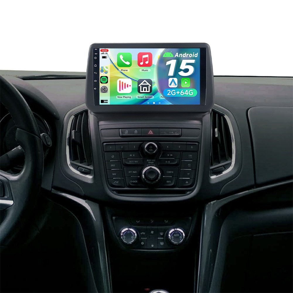A-Sure CarPlay Für Opel Zafira Tourer C 2011-2016 GPS RDS Android 15 Autoradio (Digitalradio (DAB), FM, Carplay Android Auto Bluetooth EQ USB GPS Navi WIFI Touchscreen)
