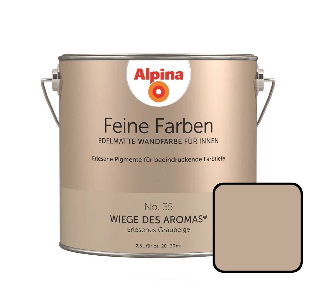 Alpina Wandfarbe Alpina 2,5 Farben No. des No. Wiege des Feine L 35 Aromas Aromas 35 Wiege