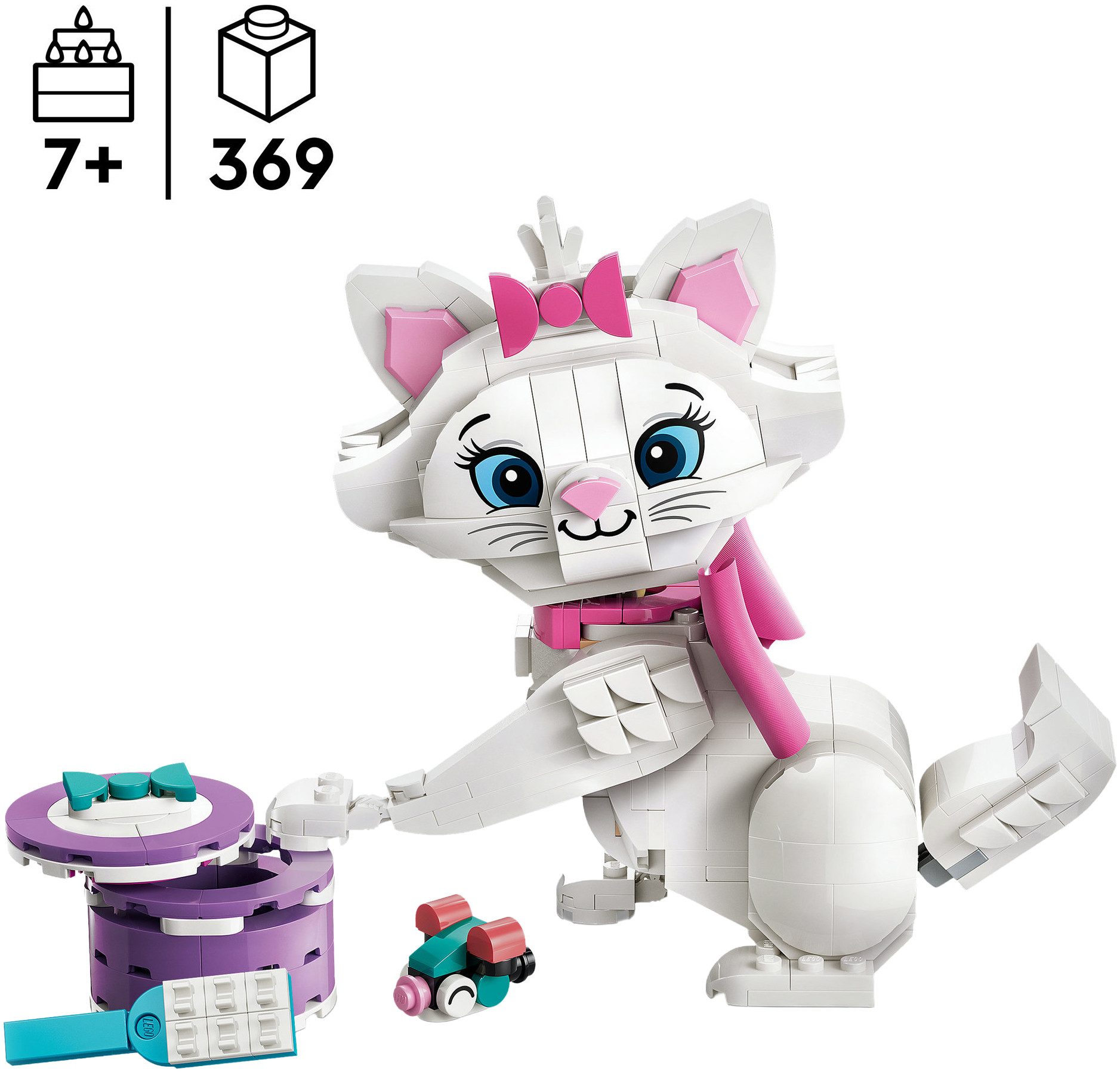 LEGO® Aristocats: Bezaubernde Marie (43286), LEGO Disney Classic Konstruktionsspielsteine, (369 St), Made in Europe – Bild 3 von 5