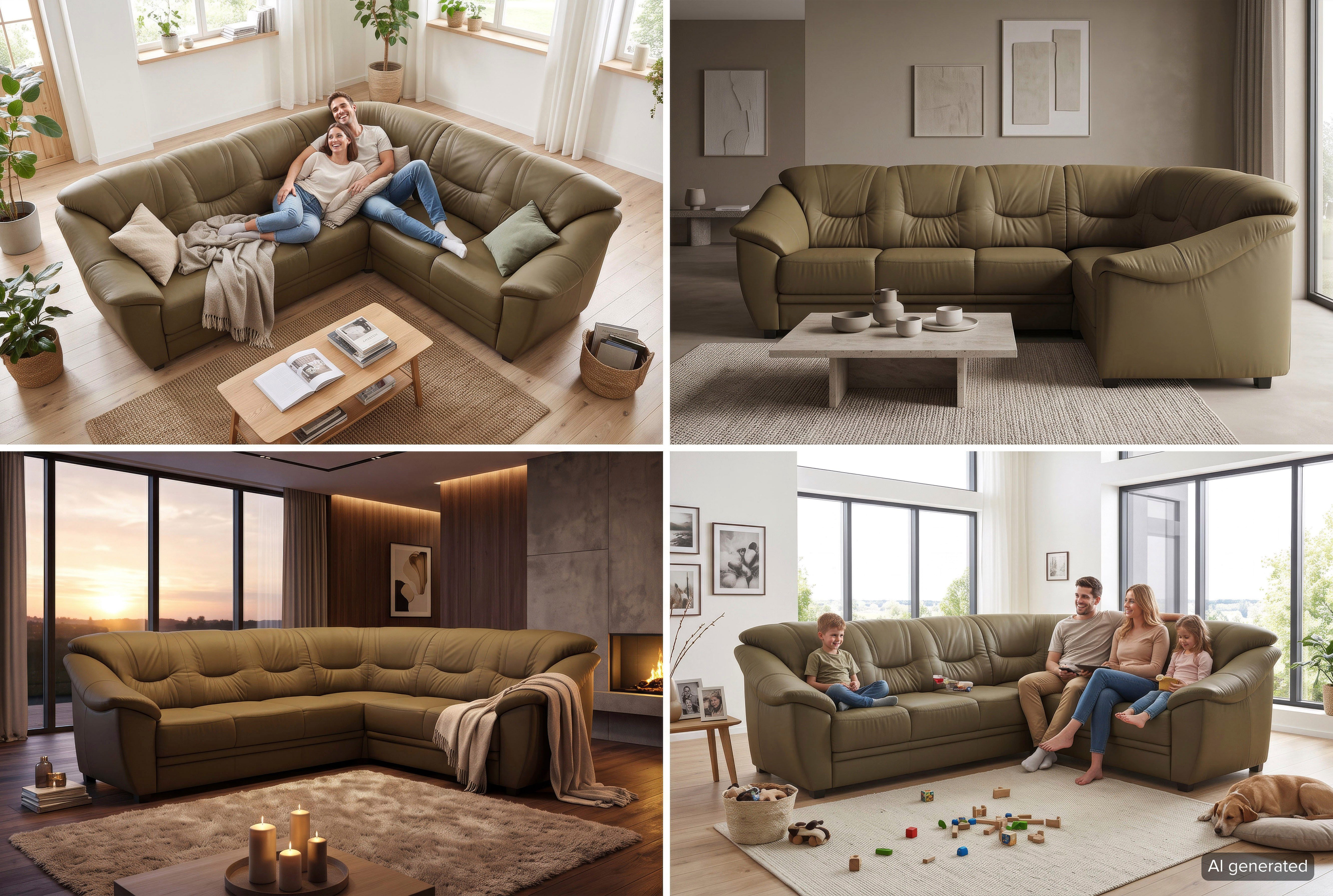 sit&more Ecksofa Savona L-Form, B. 262 cm, Komfortsitz, Eckcouch mit Stoff- & Lederwahl, mit Schlaffunktion, Liegefl. 120x195 cm