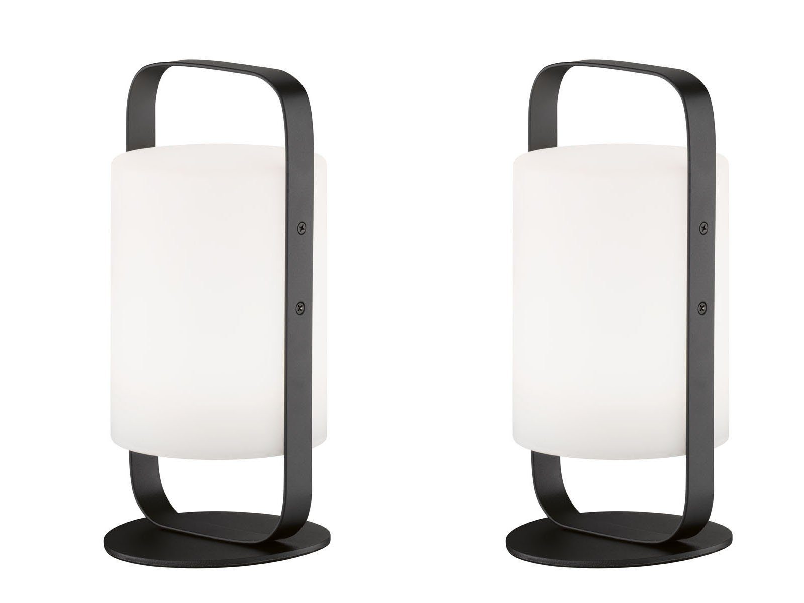 easy! BY FHL LED Außen-Tischleuchte, Farbwechsel, LED fest integriert, Warmweiß, RGB Farbwechsler, LED Flackerlicht Orange, 2er SET Outdoor Stimmungslicht ohne Strom-Kabel, Partybeleuchtung RGB
