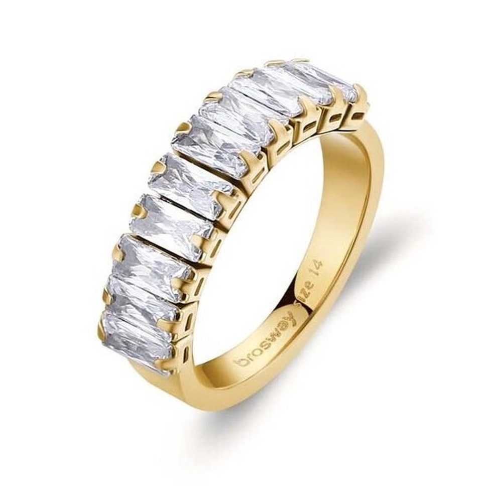 Brosway Fingerring Desideri BEIA002 funkelnder, vergoldeter Ring mit Zirkonen