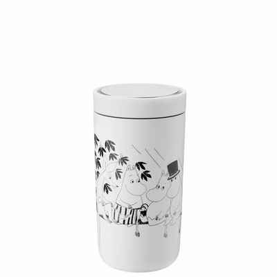 Stelton Coffee-to-go-Becher To Go Click Moomin Soft White 200 ml, Edelstahl, Kunststoff