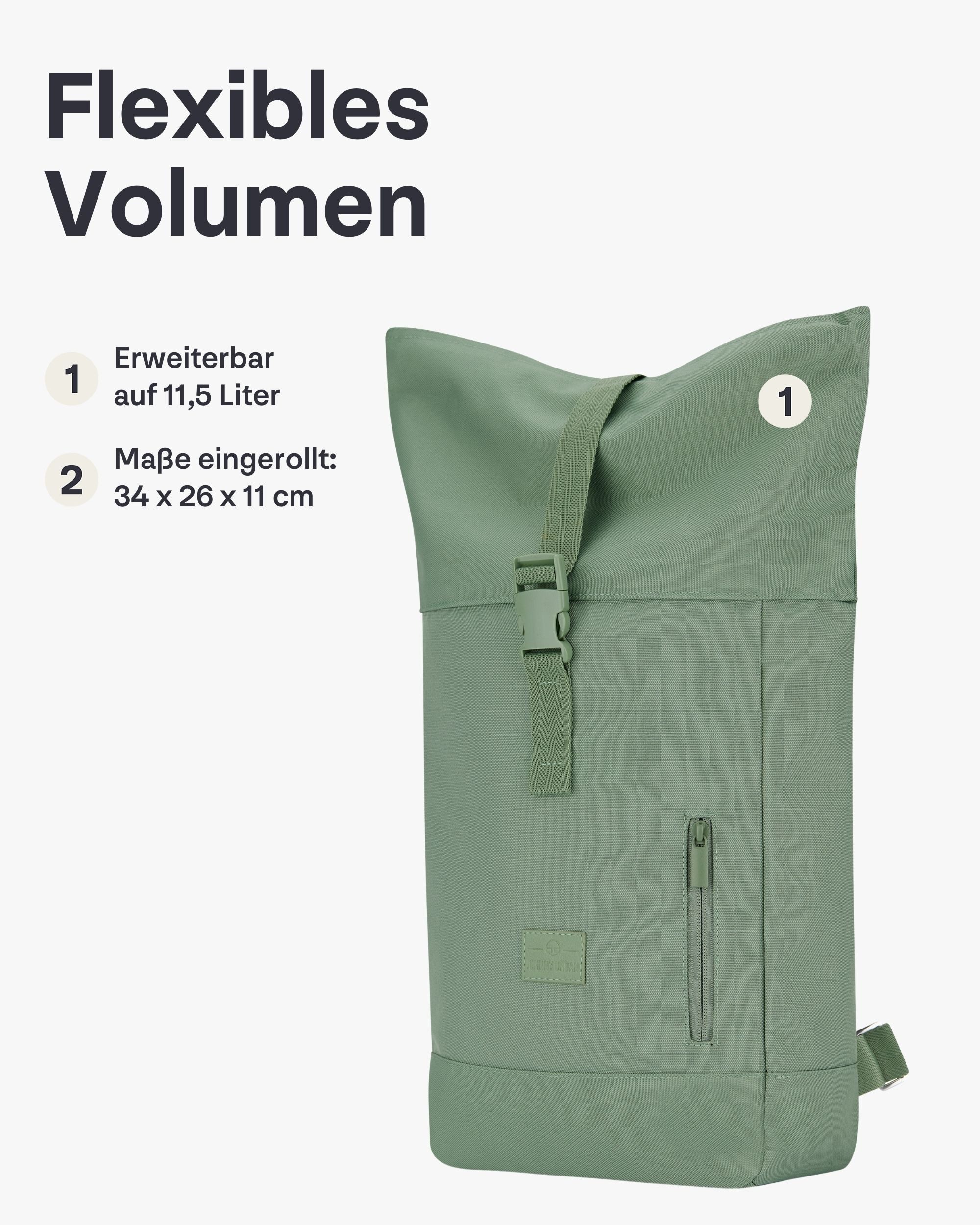 Johnny Urban Cityrucksack Robin Small, Rolltop Damen Herren (1-tlg), Wasserabweisend