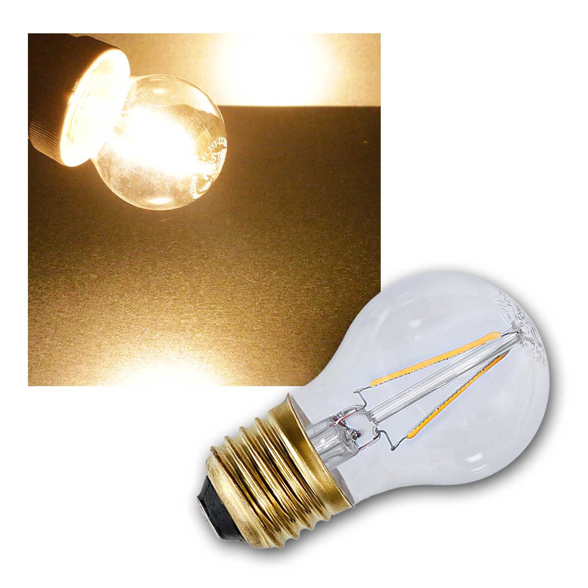 STAR TRADING LED-Leuchtmittel E27 Filament LED Birne EXTRA warmweiß 2100K 120lm, warmweiß