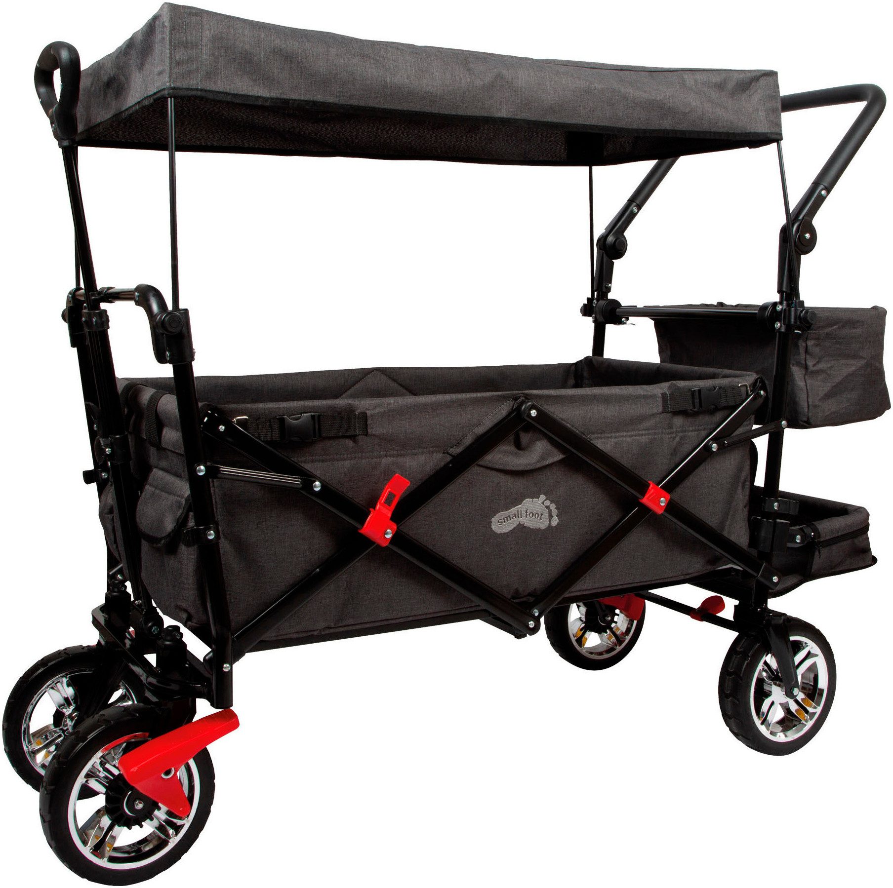 Small Foot Bollerwagen Bollerwagen mit Dach, mit Regencover, faltbar