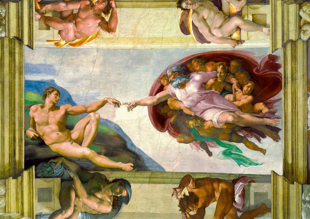 Bluebird Puzzle Puzzle Michelangelo - The Creation of Adam, 1511, Puzzleteile
