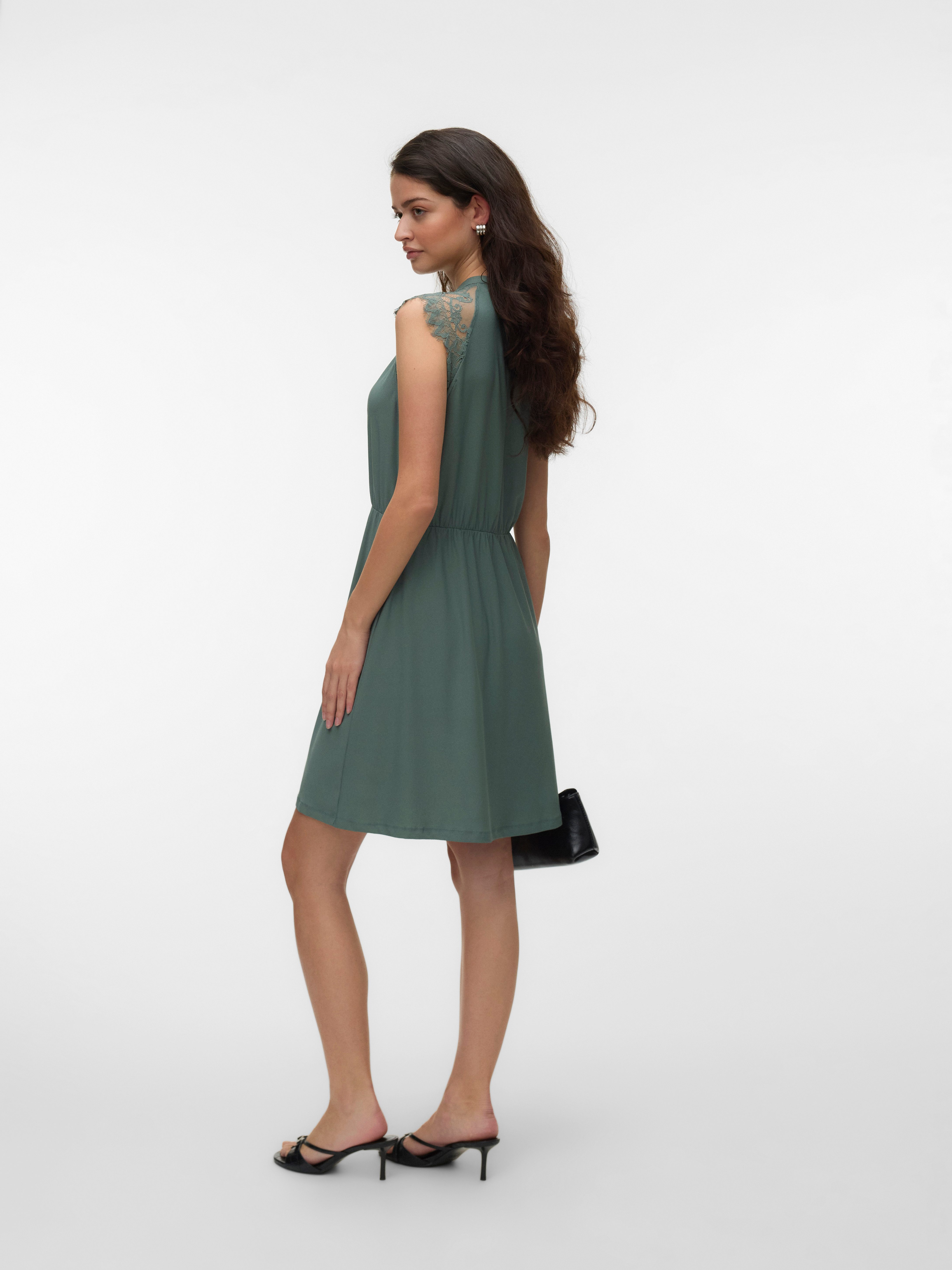 Vero Moda Minikleid VMMILLA SL SHORT LACE DRESS NOOS Materialmix, Spitze