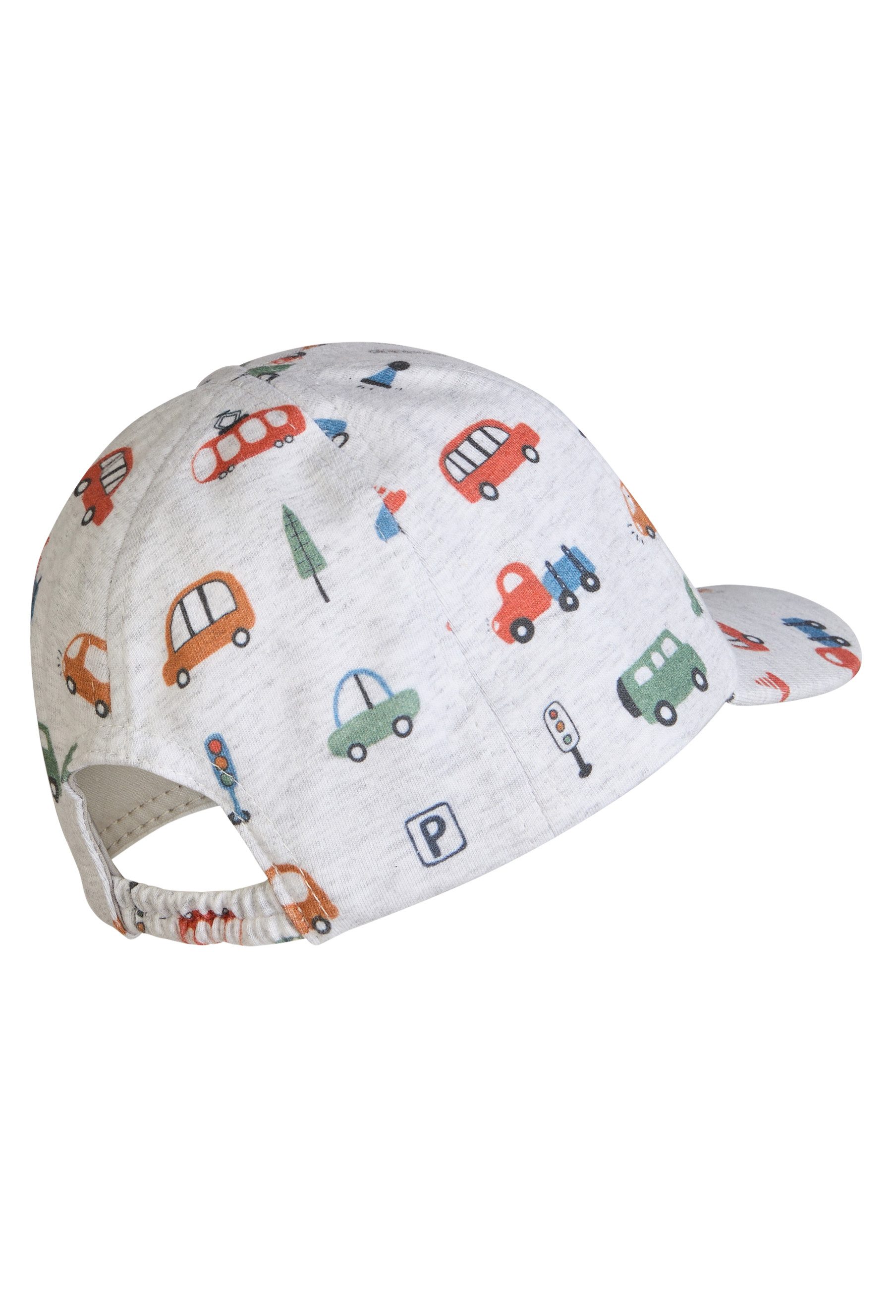 Sterntaler® Baseball Cap Basecap Fahrzeuge (1-St) Basecap aus Melange-Jersey mit Fahrzeug-Print und Gummi