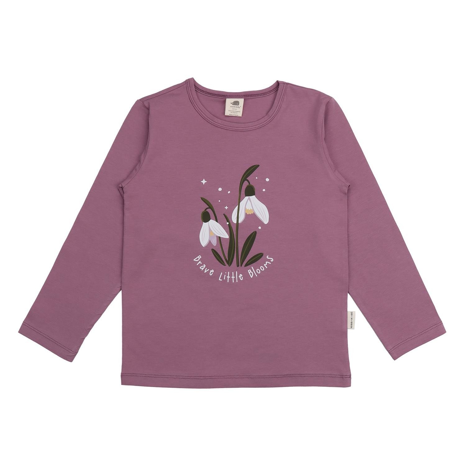 Langarmshirt Walkiddy mit Schneeglöckhen aus Bio Baumwolle