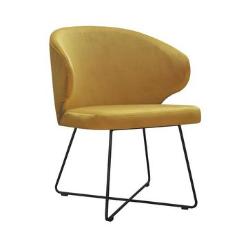 JVmoebel Stuhl Moderne Lehnstühle Gruppe 8 Stuhl Set Garnitur Gelbe Polster