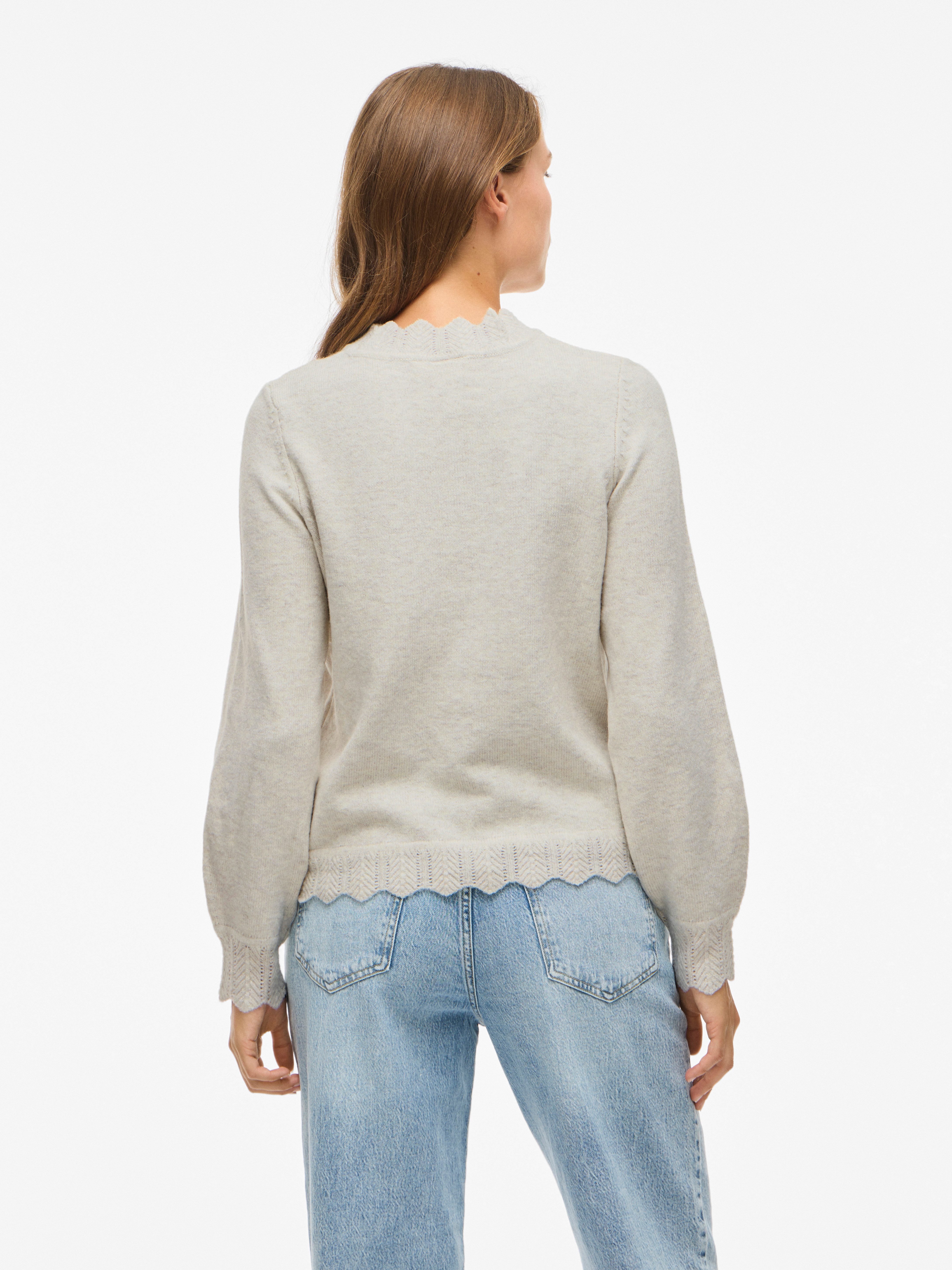 Vila Strickpullover VINIKOLINA O-NECK L/S KNIT TOP - NOOS günstig online kaufen