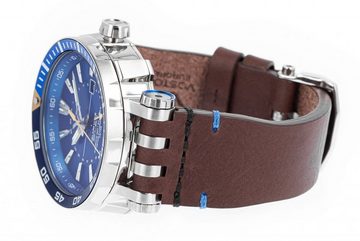 Vostok Europe Automatikuhr Automatik GMT Energia Rocket Blau 2 Bänder