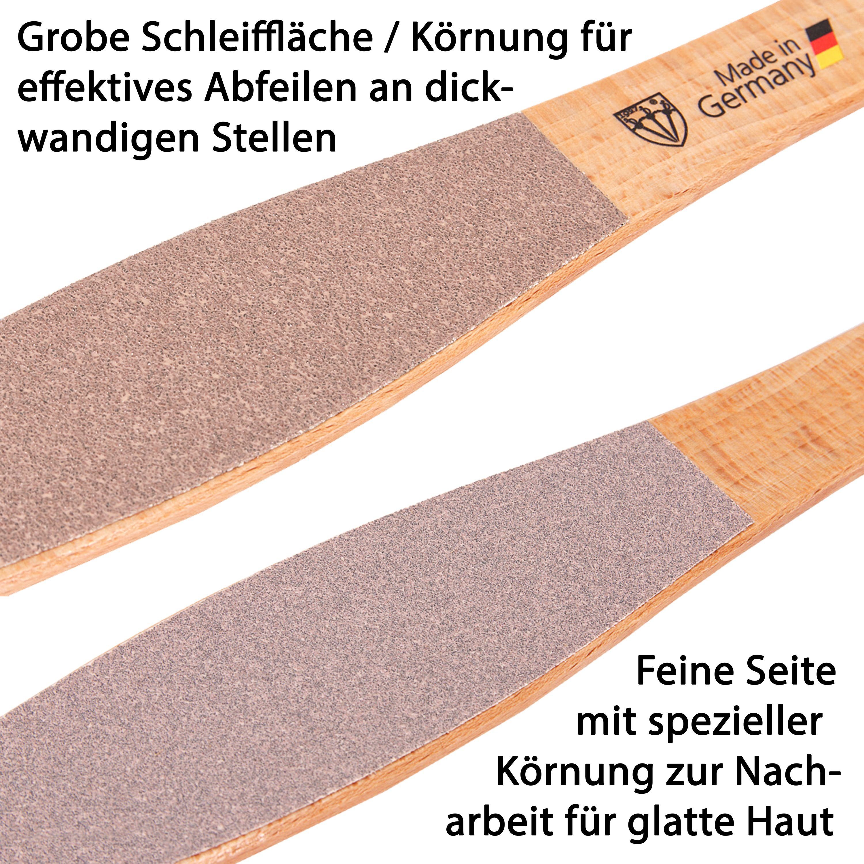 SCHWERTER 3 Wiederaufforstung im Bayerischen mit und Wald Seite grober nachhaltiger Holzfußfeile / Pedikürfeile aus Fußraspel, feiner Buche
