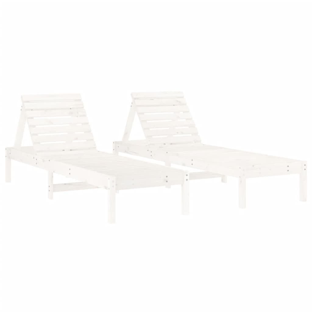 vidaXL Gartenliege Sonnenliegen 2 Stk. Weiß günstig online kaufen