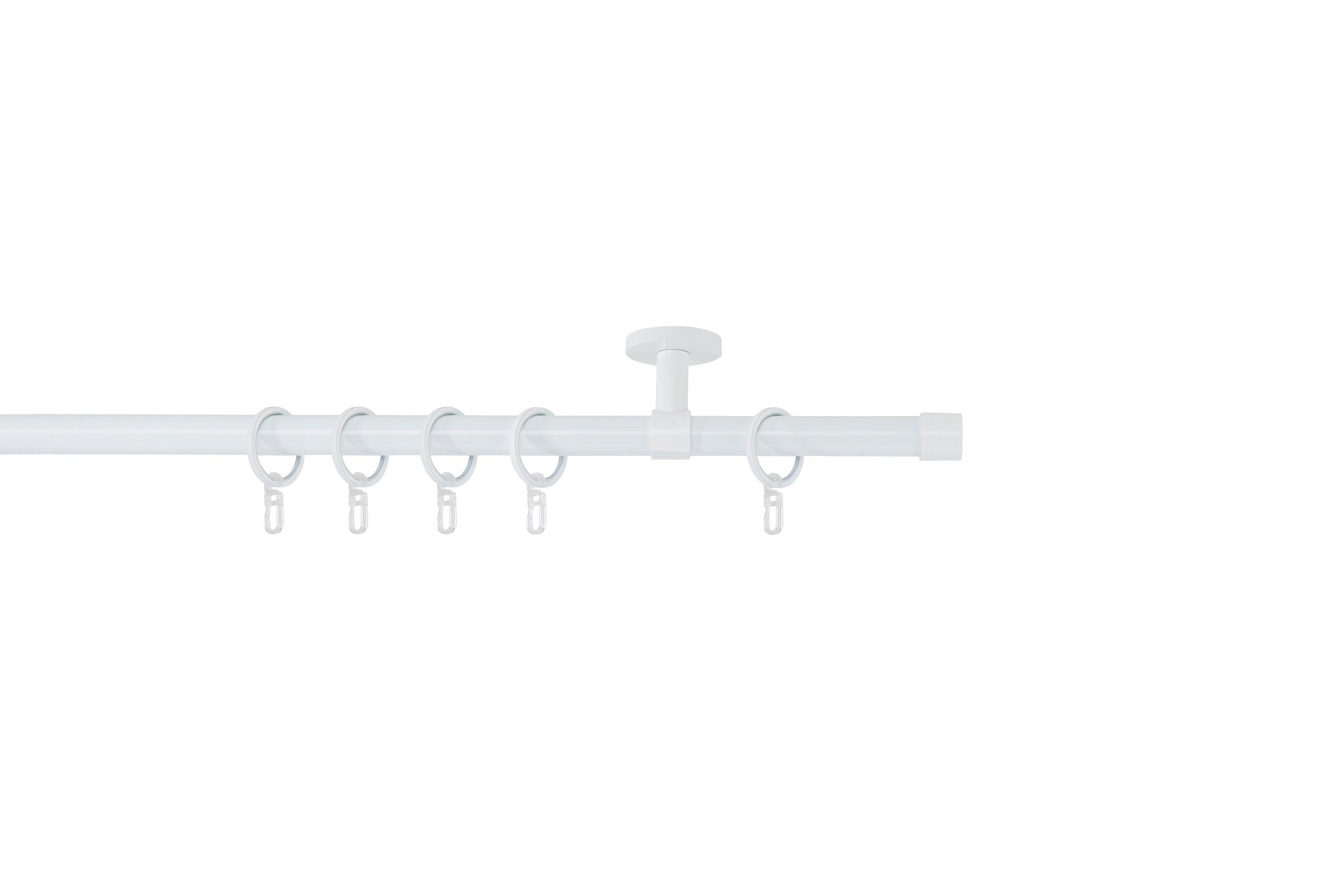 ondeco Gardinenstange Rundrohr Deckenabstand 4cm Kappe, Ø 20 mm, 1-läufig-l günstig online kaufen