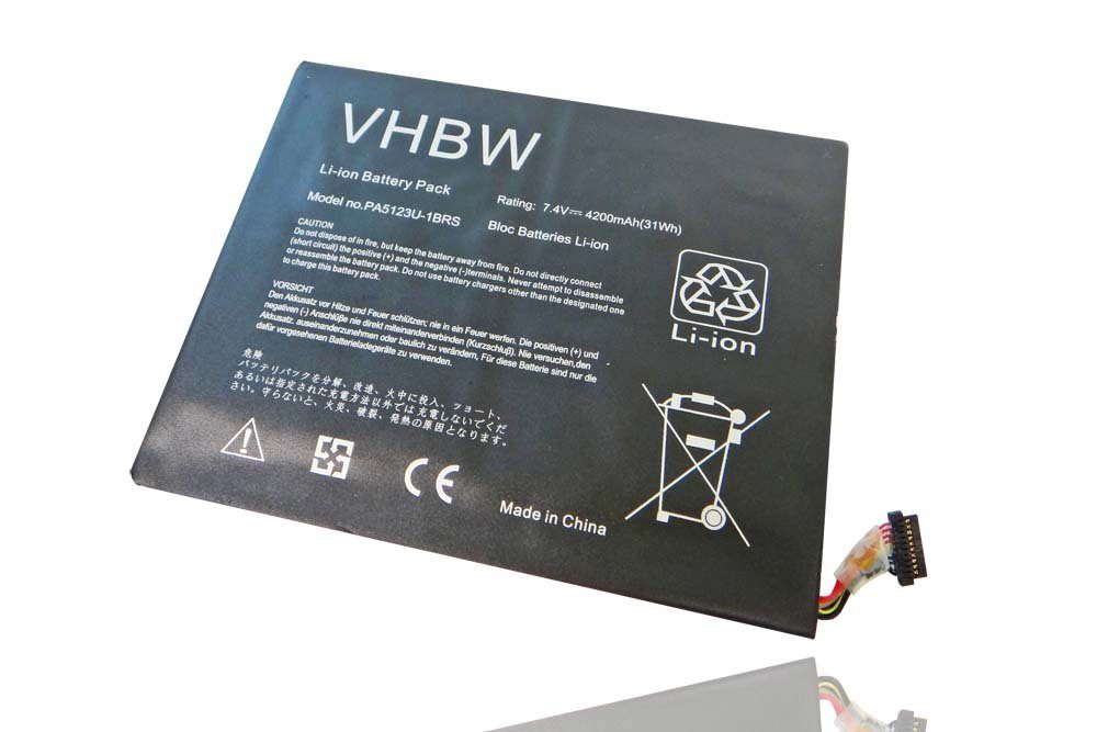 vhbw passend für Toshiba AT10LE-A-108, AT15LE-A32, Excite Pro, Excite Pro Laptop-Akku 4200 mAh