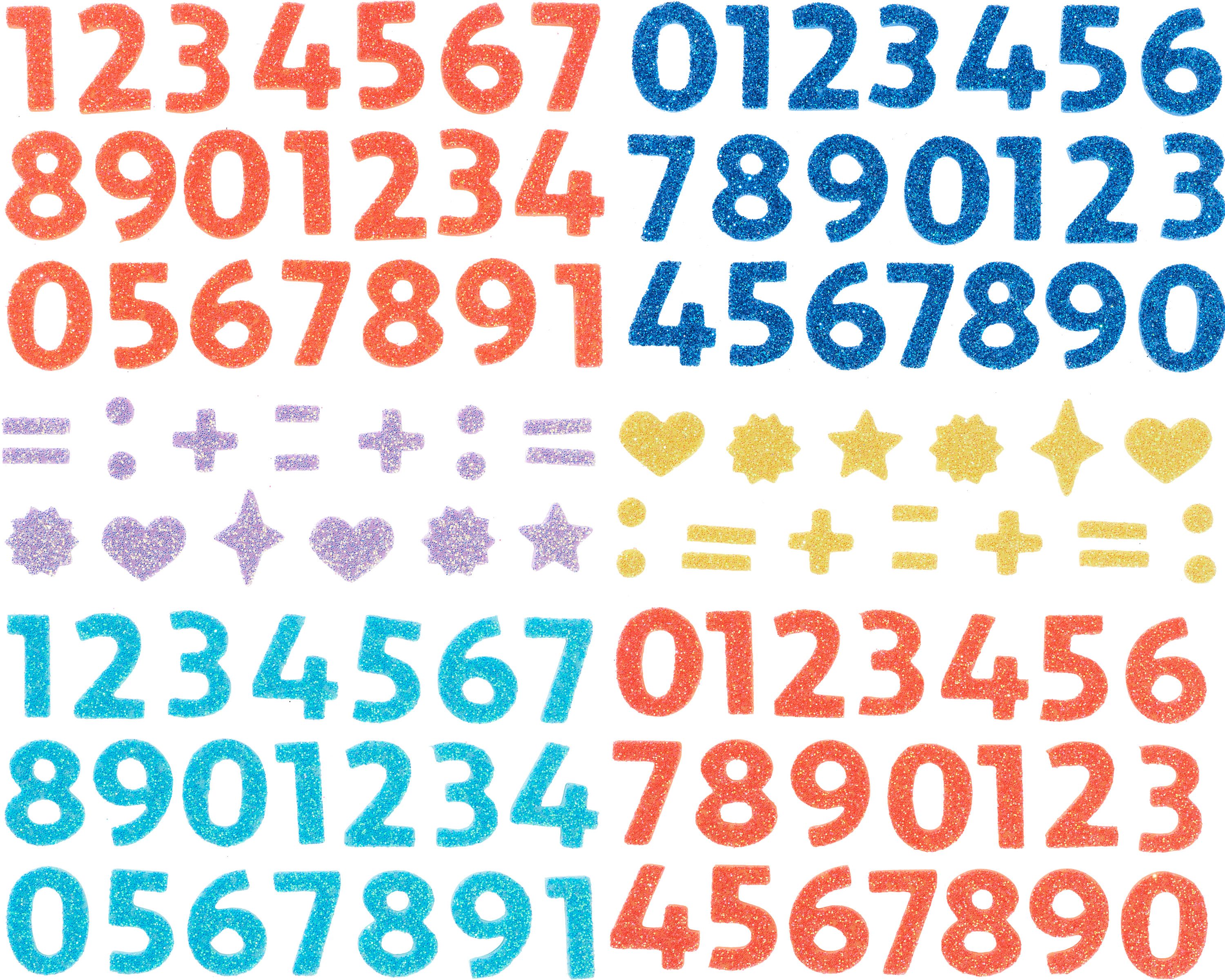 Folia Sticker Moosgummi Glitter-Sticker, (112-tlg)