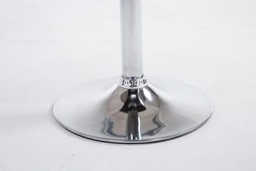 TPFLiving Barhocker Calif (Barstuhl höhenverstellbar - Hocker für Theke & Küche - Tresenhocker), 360° drehbar - chromfarbener Stahl - Sitzfläche: Stoff Dunkelgrau
