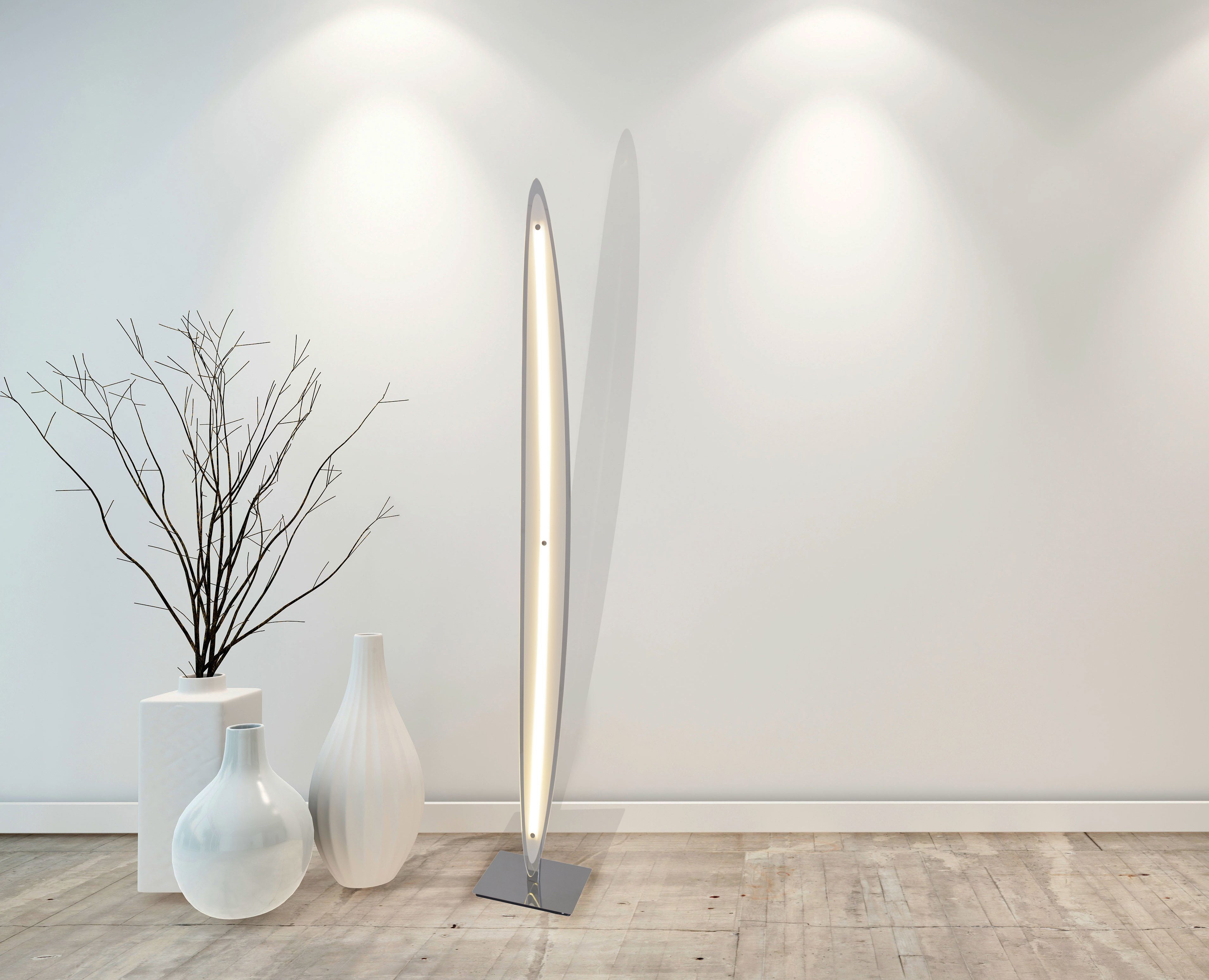 näve LED Stehlampe Surf, Dimmfunktion, LED fest integriert, Warmweiß, Stehleuchte "Surf",dimmbar, inkl. 144 LED´s 3000K; 1850lm total 29W