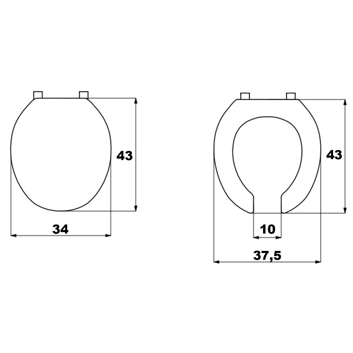Creavit WC-Sitz KC0403.01.0000E (1-St), Duroplast